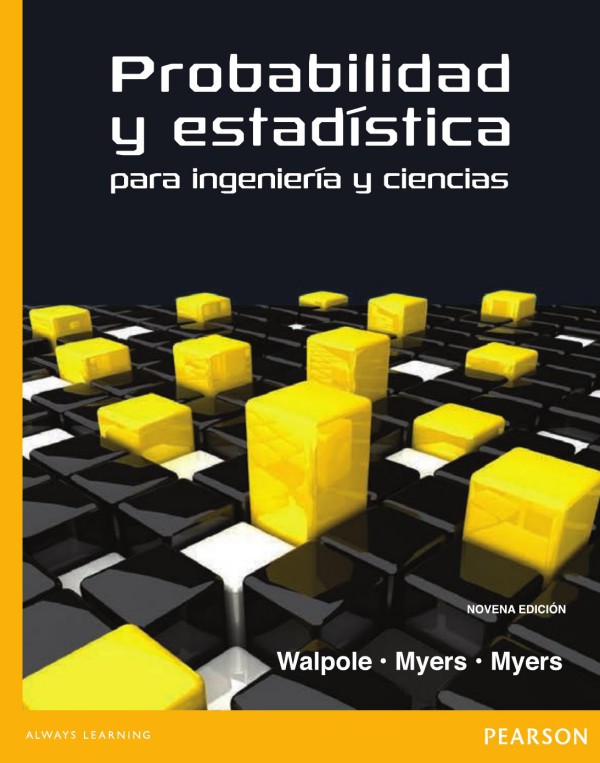 Cover of Probabilidad y Estadística para Ingeniería y Ciencias 9a Ed.